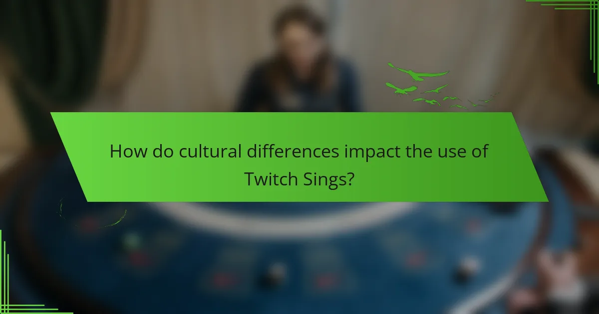 How do cultural differences impact the use of Twitch Sings?