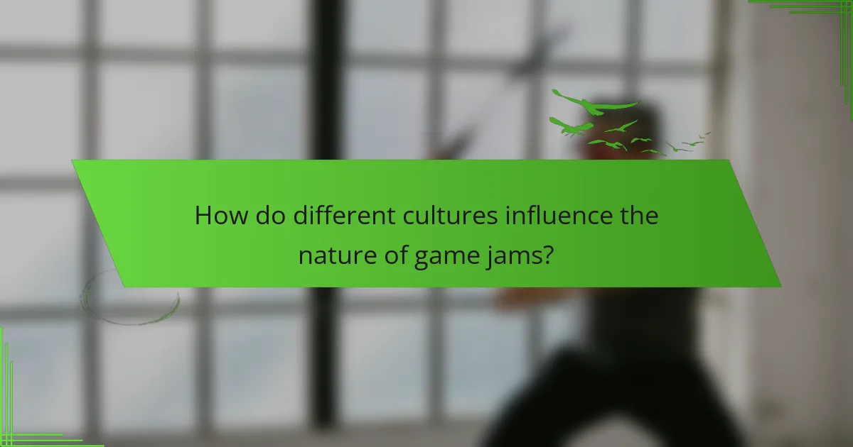 How do different cultures influence the nature of game jams?