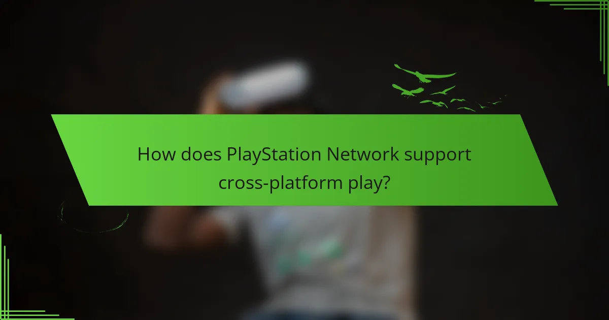 How does PlayStation Network support cross-platform play?