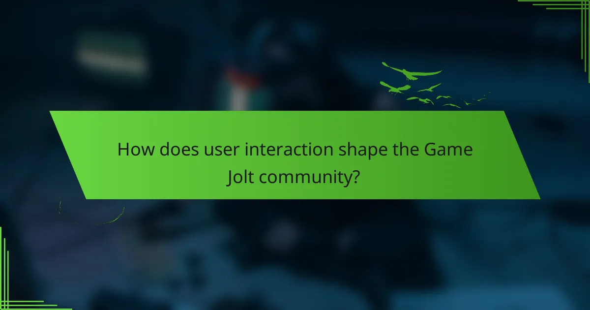 How does user interaction shape the Game Jolt community?