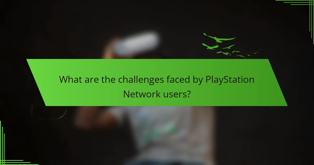 What are the challenges faced by PlayStation Network users?