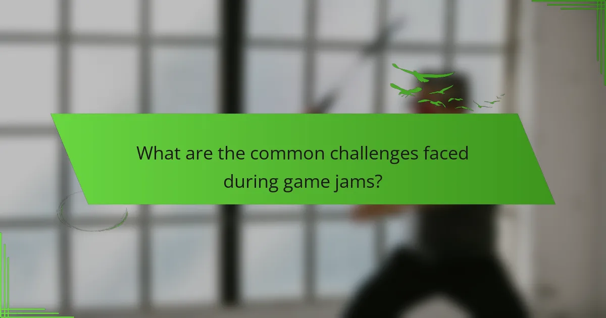 What are the common challenges faced during game jams?