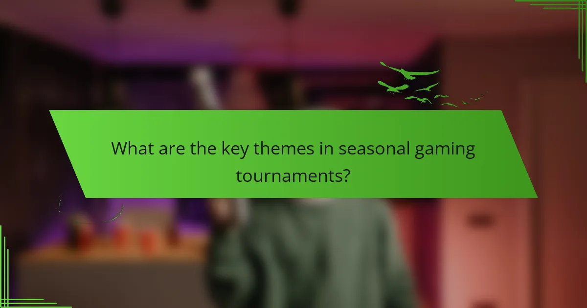 What are the key themes in seasonal gaming tournaments?